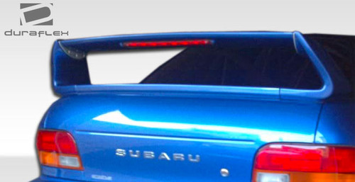 1993-2001 Subaru Impreza 4DR Duraflex STI Look Wing Trunk Lid Spoiler - 1 Piece / Vehicle Year Make Model Trim - 1993-2001-Subaru Impreza 4DR / Product Type - Wing / Style Name -STI Look / Kit Material - FRP (Fiberglass Reinforced Plastics) / Notes -