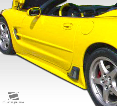 1997-2004 Chevrolet Corvette C5 Duraflex AC Edition Side Skirts Rocker Panels - 2 Piece / Vehicle Year Make Model Trim - 1997-2004-Chevrolet Corvette ALL / Product Type - Sideskirts / Style Name -AC Edition / Kit Material - FRP (Fiberglass Reinforced Plastics) / Notes - Note: side skirts do not include vents shown in pictures.