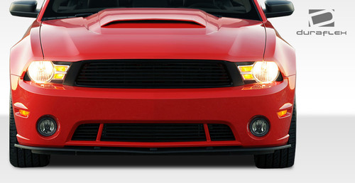 2010-2012 Ford Mustang Duraflex R-Spec Front Bumper Cover - 1 Piece / Vehicle Year Make Model Trim - 2010-2012-Ford Mustang ALL / Product Type - Front Bumper / Style Name -R-Spec / Kit Material - FRP (Fiberglass Reinforced Plastics) / Notes - Note: fog light opening is 5 inches