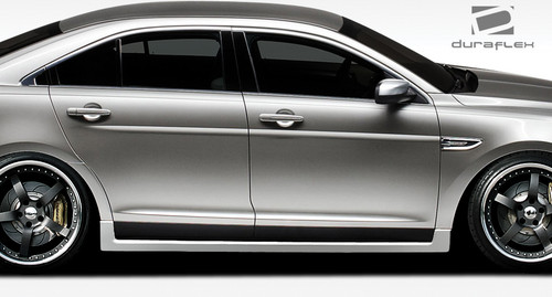 2010-2019 Ford Taurus Duraflex Racer Side Skirts Rocker Panels - 2 Piece / Vehicle Year Make Model Trim - 2010-2019-Ford Taurus ALL / Product Type - Sideskirts / Style Name -Racer / Kit Material - FRP (Fiberglass Reinforced Plastics) / Notes -