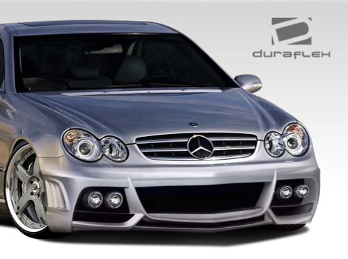 2003-2009 Mercedes CLK W209 Duraflex W-1 Front Bumper Cover - 1 Piece / Vehicle Year Make Model Trim - 2003-2009-Mercedes CLK ALL / Product Type - Front Bumper / Style Name -W-1 / Kit Material - FRP (Fiberglass Reinforced Plastics) / Notes - Note: will not fit 2003 cabriolet models. 98-02 clk parts will fit 2003 cabriolet models. Fog light openings are 3"