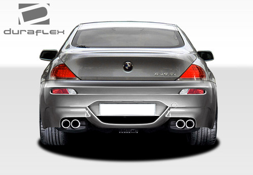 2004-2010 BMW 6 Series E63 E64 Convertible 2DR Duraflex M6 Look Rear Bumper Cover - 1 Piece / Vehicle Year Make Model Trim - 2004-2010-BMW 6 Series Convertible / Product Type - Rear Bumper / Style Name -M6 Look / Kit Material - FRP (Fiberglass Reinforced Plastics) / Notes -