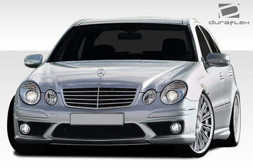 2007-2009 Mercedes E Class W211 Duraflex E63 Look Front Bumper Cover - 1 Piece / Vehicle Year Make Model Trim - 2007-2009-Mercedes E Class ALL / Product Type - Front Bumper / Style Name -E63 Look / Kit Material - FRP (Fiberglass Reinforced Plastics) / Notes -