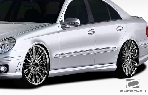 2003-2009 Mercedes E Class W211 Duraflex E63 Look Side Skirts Rocker Panels - 2 Piece / Vehicle Year Make Model Trim - 2003-2009-Mercedes E Class ALL / Product Type - Sideskirts / Style Name -E63 Look / Kit Material - FRP (Fiberglass Reinforced Plastics) / Notes -