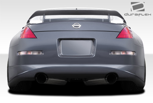 2003-2008 Nissan 350Z Z33 Duraflex J-Spec 2 Rear Lip Under Spoiler Air Dam - 1 Piece / Vehicle Year Make Model Trim - 2003-2008-Nissan 350Z ALL / Product Type - Rear Lip/Add On / Style Name -J-Spec 2 / Kit Material - FRP (Fiberglass Reinforced Plastics) / Notes -
