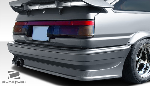 1984-1987 Toyota Corolla 2DR / HB Duraflex MB-R Rear Bumper Cover - 1 Piece / Vehicle Year Make Model Trim - 1984-1987-Toyota Corolla 2DR / Product Type - Rear Bumper / Style Name -MB-R / Kit Material - FRP (Fiberglass Reinforced Plastics) / Notes -