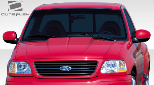 1997-2003 Ford F-150 1997-2002 Expedition Duraflex Cowl Hood - 1 Piece / Vehicle Year Make Model Trim - 1997-2003-Ford F150 ALL / Product Type - Hood / Style Name -Cowl / Kit Material - FRP (Fiberglass Reinforced Plastics) / Notes - Note: Hood pins are required.