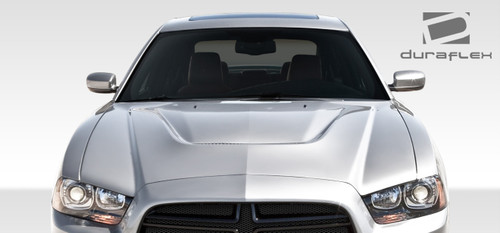 2011-2014 Dodge Charger Duraflex SRT Look Hood - 1 Piece / Vehicle Year Make Model Trim - 2011-2014-Dodge Charger ALL / Product Type - Hood / Style Name -SRT Look / Kit Material - FRP (Fiberglass Reinforced Plastics) / Notes - Note: Hood pins are required.