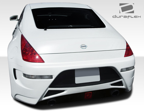 2003-2008 Nissan 350Z Z33 Duraflex AM-S GT Rear Bumper Cover - 1 Piece / Vehicle Year Make Model Trim - 2003-2008-Nissan 350Z ALL / Product Type - Rear Bumper / Style Name -AM-S GT / Kit Material - FRP (Fiberglass Reinforced Plastics) / Notes -