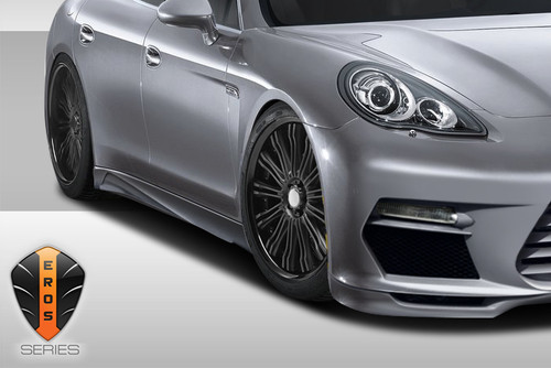 2010-2015 Porsche Panamera Eros Version 3 Side Skirts Rocker Panels - 2 Piece / Vehicle Year Make Model Trim - 2010-2015-Porsche Panamera ALL / Product Type - Sideskirts / Style Name -Eros Version 3 / Kit Material - FRP (Fiberglass Reinforced Plastics) / Notes -