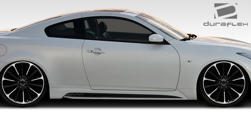 2008-2015 Infiniti G Coupe G37 Q60 2DR Duraflex Elite Body Kit - 4 Piece - Includes Elite Front Bumper Cover (108238) Elite Side Skirts Rocker Panels (108239) GT Concept Rear Bumper Cover (104677) / Vehicle Year Make Model Trim - 2008-2015-Infiniti G Coupe 2DR / Product Type - Kit / Style Name -Elite / Kit Material - FRP (Fiberglass Reinforced Plastics) / Notes -