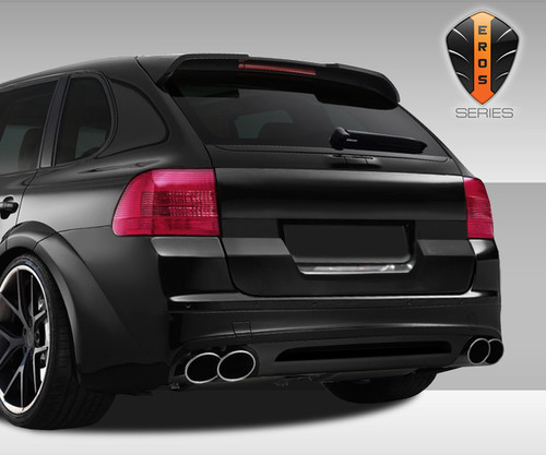 2003-2006 Porsche Cayenne Eros Version 1 Body Kit - 11 Piece - Includes Eros Version 1 Front Bumper Cover (108270) Eros Version 1 Side Skirts Rocker Panels (108271) Eros Version 1 Rear Bumper Cover (108272) Eros Version 1 Front Fender Flares (108273) Eros Version 1 Rear Fender Flares (108274) Eros Version 1 Trunk Cap (108275) / Vehicle Year Make Model Trim - 2003-2006-Porsche Cayenne ALL / Product Type - Kit / Style Name -Eros Version 1 / Kit Material - FRP (Fiberglass Reinforced Plastics) / Notes -