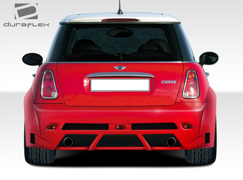 2002-2006 Mini Cooper / Cooper S R50 R53 2005-2008 Cooper convertible R52 Duraflex Type Z Wide Body Rear Bumper Cover - 1 Piece / Vehicle Year Make Model Trim - 2002-2006-MINI Cooper ALL / Product Type - Rear Bumper / Style Name -Type Z / Kit Material - FRP (Fiberglass Reinforced Plastics) / Notes - Note: must be used in conjunction with complete wide body kit