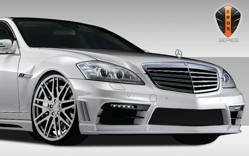 2010-2013 Mercedes S Class W221 Eros Version 2 Front Bumper Cover - 1 Piece / Vehicle Year Make Model Trim - 2010-2013-Mercedes S Class ALL / Product Type - Front Bumper / Style Name -Eros Version 2 / Kit Material - FRP (Fiberglass Reinforced Plastics) / Notes - Note: All Overstock products are sold on a first come, first serve basis. Overstock products are sold as is, and all sales are final. Overstock products may not be returned or exchanged.