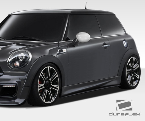 2007-2013 Mini Cooper Hatchback R56 2009-2015 Cooper convertible R57 2012-2015 Cooper Coupe / Roadster R58 R59 Duraflex DL-R Side Skirts Rocker Panels - 2 Piece / Vehicle Year Make Model Trim - 2007-2015-MINI Cooper ALL / Product Type - Sideskirts / Style Name -DL-R / Kit Material - FRP (Fiberglass Reinforced Plastics) / Notes -