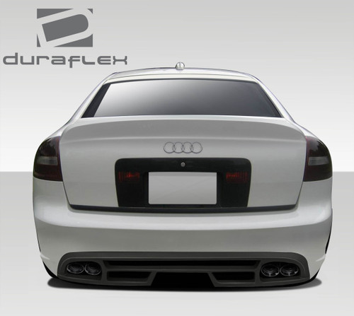 1998-2004 Audi A6 C5 Duraflex CT-R Rear Bumper Cover - 1 Piece / Vehicle Year Make Model Trim - 1998-2004-Audi A6 4DR / Product Type - Rear Bumper / Style Name -CT-R / Kit Material - FRP (Fiberglass Reinforced Plastics) / Notes -