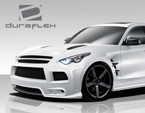 2009-2011 Infiniti FX35 FX50 QX70 Duraflex CT-R Front Bumper Cover - 1 Piece / Vehicle Year Make Model Trim - 2009-2011-Infiniti FX ALL / Product Type - Front Bumper / Style Name -CT-R / Kit Material - FRP (Fiberglass Reinforced Plastics) / Notes -
