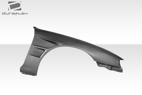 1997-1998 Nissan 240SX S14 Duraflex B-Sport Front Fender (+25mm) - 2 Piece / Vehicle Year Make Model Trim - 1997-1998-Nissan 240SX ALL / Product Type - Fender / Style Name -B-Sport / Kit Material - FRP (Fiberglass Reinforced Plastics) / Notes - Note: fenders are 25mm wider than oem