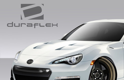 2013-2020 Scion FR-S Toyota 86 Subaru BRZ Duraflex 86-R Hood - 1 Piece / Vehicle Year Make Model Trim - 2013-2020-Scion FRS ALL / Product Type - Hood / Style Name -86-R / Kit Material - FRP (Fiberglass Reinforced Plastics) / Notes - Note: Hood pins are required.