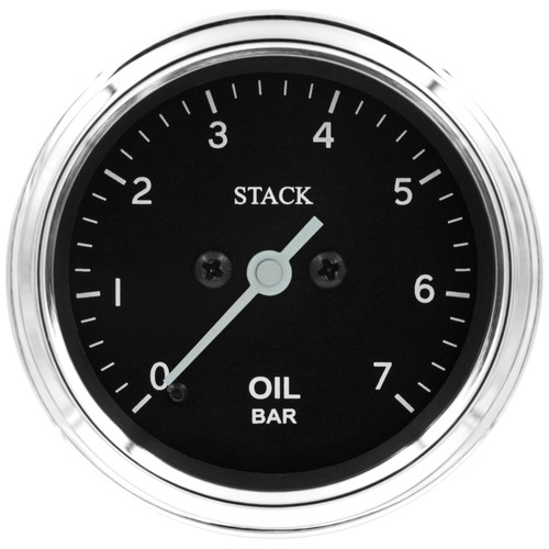 Autometer Stack 52mm 0-7 Bar M10 Male Pro Stepper Motor Oil Pressure Gauge - Classic - ST3301C