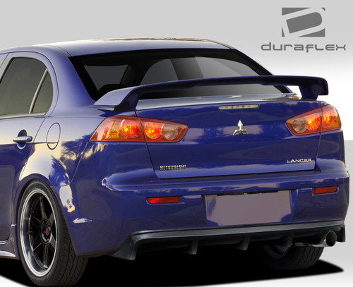 2008-2017 Mitsubishi Lancer 4DR Duraflex M Power Rear Diffuser - 1 Piece / Vehicle Year Make Model Trim - 2008-2017-Mitsubishi Lancer 4DR / Product Type - Rear Lip/Add On / Style Name -M Power / Kit Material - FRP (Fiberglass Reinforced Plastics) / Notes -