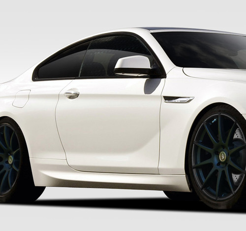 2011-2019 BMW 6 Series F12 F13 Duraflex M Sport Look Side Skirt Rocker Panels - 2 Piece / Vehicle Year Make Model Trim - 2011-2019-BMW 6 Series ALL / Product Type - Sideskirts / Style Name -M Sport Look / Kit Material - FRP (Fiberglass Reinforced Plastics) / Notes -