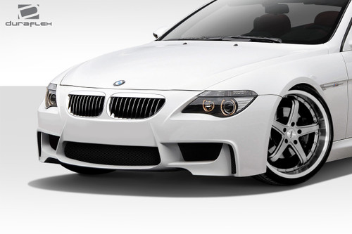 2004-2010 BMW 6 Series E63 E64 Convertible 2DR Duraflex 1M Look Front Bumper Cover - 1 Piece / Vehicle Year Make Model Trim - 2004-2010-BMW 6 Series ALL / Product Type - Front Bumper / Style Name -1M Look / Kit Material - FRP (Fiberglass Reinforced Plastics) / Notes - Note: led light is optional, part number is 109463