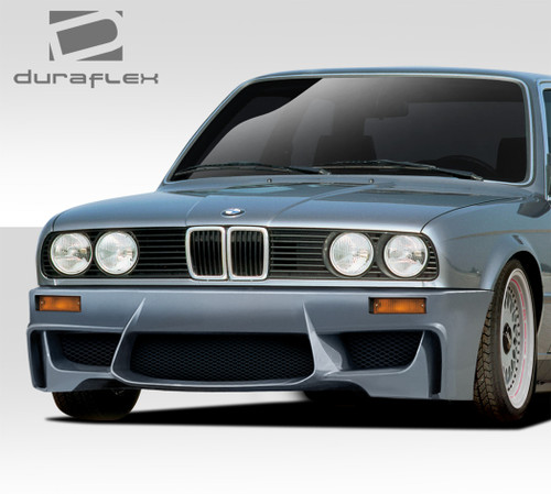1984-1991 BMW 3 Series E30 Duraflex 1M Look Front Bumper Cover - 1 piece / Vehicle Year Make Model Trim - 1984-1991-BMW 3 Series ALL / Product Type - Front Bumper / Style Name -1M Look / Kit Material - FRP (Fiberglass Reinforced Plastics) / Notes -