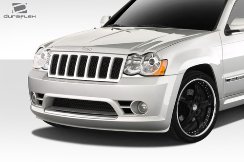 2008-2010 Jeep Grand Cherokee Duraflex SRT Look Front Bumper Cover - 1 Piece / Vehicle Year Make Model Trim - 2008-2010-Jeep Grand Cherokee ALL / Product Type - Front Bumper / Style Name -SRT Look / Kit Material - FRP (Fiberglass Reinforced Plastics) / Notes -