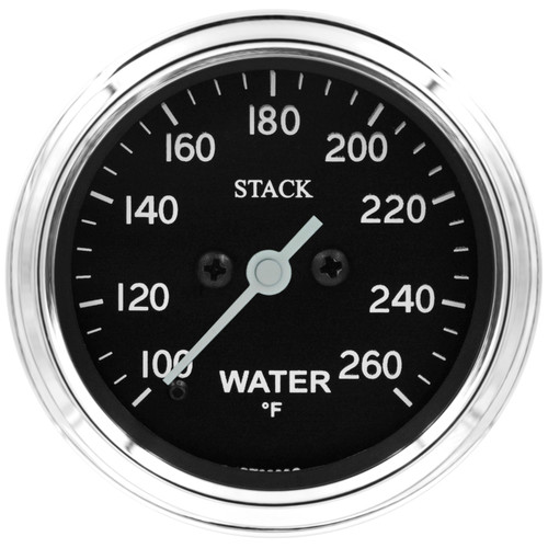 Autometer Stack 52mm 100-260 Deg F 1/8in NPTF Male Pro Stepper Motor Water Temp Gauge - Classic - ST3308C