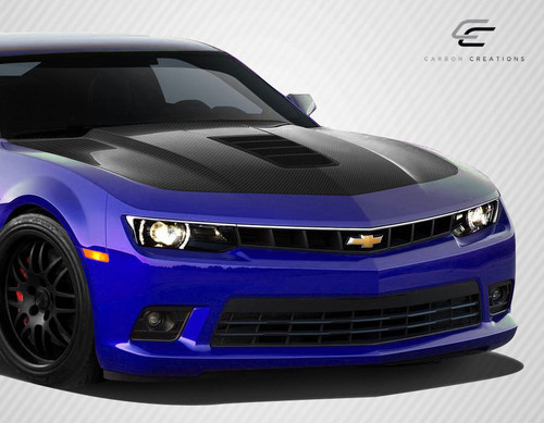 2010-2015 Chevrolet Camaro Carbon Creations Dritech Z28 Look Hood - 1 Piece / Vehicle Year Make Model Trim - 2010-2015-Chevrolet Camaro ALL / Product Type - Hood / Style Name -Z28 Look / Kit Material - Infusion Carbon Fiber / Notes - Note: Hood pins are required.