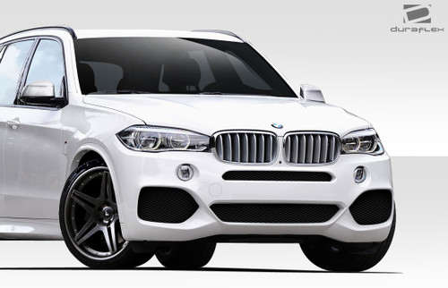 2014-2018 BMW X5 F15 Duraflex M Sport Look Front Bumper Cover - 1 Piece / Vehicle Year Make Model Trim - 2014-2018-BMW X5 ALL / Product Type - Front Bumper / Style Name -M Sport Look / Kit Material - FRP (Fiberglass Reinforced Plastics) / Notes -