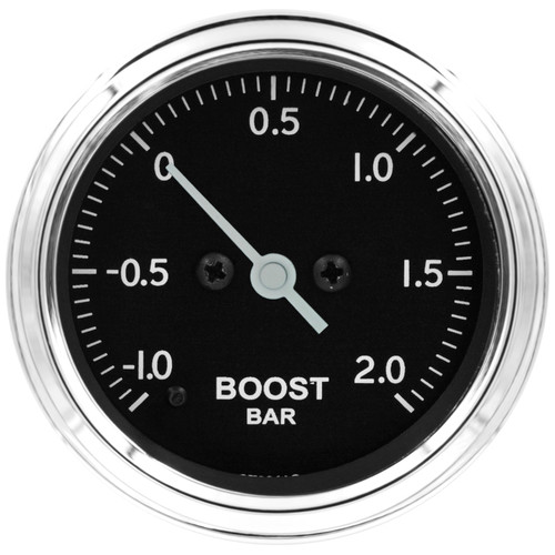 Autometer Stack 52mm -1 to +2 Bar (Incl T-Fitting) Pro Stepper Motor Boost Pressure Gauge - Classic - ST3311C