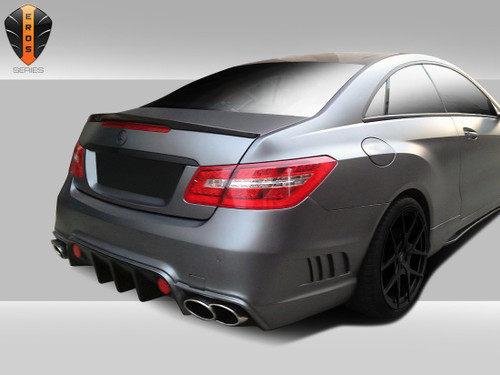 2010-2013 Mercedes E Class C207 2DR A207 Convertible Eros Version 2 Rear Bumper Cover - 1 Piece / Vehicle Year Make Model Trim - 2010-2013-Mercedes E Class 2DR / Product Type - Rear Bumper / Style Name -Eros Version 2 / Kit Material - FRP (Fiberglass Reinforced Plastics) / Notes -