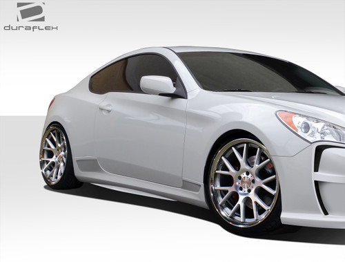 2010-2016 Hyundai Genesis Coupe 2DR Duraflex VG-R Side Skirt Rocker Panels - 2 Piece / Vehicle Year Make Model Trim - 2010-2016-Hyundai Genesis 2DR / Product Type - Sideskirts / Style Name -VG-R / Kit Material - FRP (Fiberglass Reinforced Plastics) / Notes -