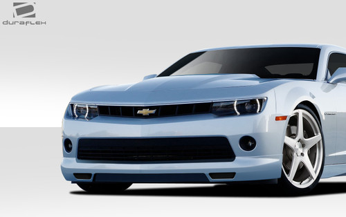 2014-2015 Chevrolet Camaro V6 Duraflex Racer Front Lip Under Air Dam Spoiler - 1 Piece / Vehicle Year Make Model Trim - 2014-2015-Chevrolet Camaro ALL / Product Type - Front Lip/Add On / Style Name -Racer / Kit Material - FRP (Fiberglass Reinforced Plastics) / Notes -