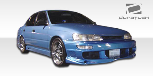 1993-1997 Toyota Corolla Geo Prizm Duraflex Bomber Body Kit - 4 Piece - Includes Bomber Front Bumper Cover (101324) Bomber Rear Bumper Cover (101325) Bomber Side Skirts Rocker Panels (102033) / Vehicle Year Make Model Trim - 1993-1997-Toyota Corolla ALL / Product Type - Kit / Style Name -Bomber / Kit Material - FRP (Fiberglass Reinforced Plastics) / Notes -