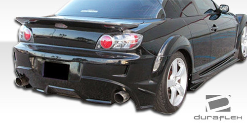 2004-2008 Mazda RX-8 Duraflex Velocity Body Kit - 4 Piece - Includes Velocity Front Bumper Cover (102299) Velocity Rear Bumper Cover (102301) Velocity Side Skirts Rocker Panels (102300) / Vehicle Year Make Model Trim - 2004-2008-Mazda RX8 ALL / Product Type - Kit / Style Name -Velocity / Kit Material - FRP (Fiberglass Reinforced Plastics) / Notes -