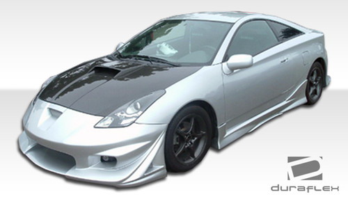 2000-2005 Toyota Celica Duraflex Vader SE Body Kit - 4 Piece - Includes Vader SE Front Bumper Cover (100200) Vader SE Rear Bumper Cover (100201) Vader SE Side Skirts Rocker Panels (100202) / Vehicle Year Make Model Trim - 2000-2005-Toyota Celica ALL / Product Type - Kit / Style Name -Vader / Kit Material - FRP (Fiberglass Reinforced Plastics) / Notes -