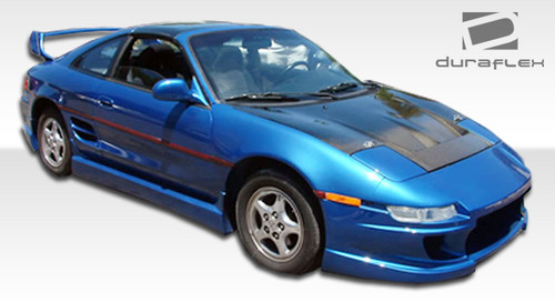 1991-1995 Toyota MR2 Duraflex Type B Body Kit - 5 Piece - Includes Type B Front Bumper Cover (101034) Type B Rear Add On Bumper Spat Extensions (101035) Type B Side Skirts Rocker Panels (101036) / Vehicle Year Make Model Trim - 1991-1995-Toyota MR2 ALL / Product Type - Kit / Style Name -Type B / Kit Material - FRP (Fiberglass Reinforced Plastics) / Notes -
