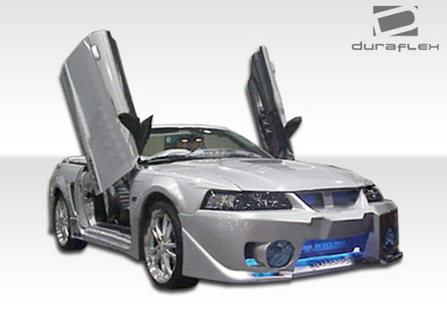 1999-2004 Ford Mustang Duraflex Evo 5 Body Kit - 4 Piece - Includes Evo 5 Front Bumper Cover (103276) Bomber Side Skirts Rocker Panels (103275) Bomber Rear Bumper Cover (103274) / Vehicle Year Make Model Trim - 1999-2004-Ford Mustang ALL / Product Type - Kit / Style Name -Evo 5 / Kit Material - FRP (Fiberglass Reinforced Plastics) / Notes -