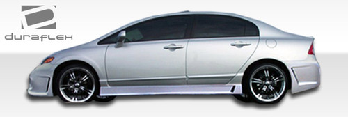 2006-2011 Honda Civic 4DR Duraflex B-2 Body Kit - 4 Piece - Includes B-2 Front Bumper Cover (103518) B-2 Rear Bumper Cover (103520 B-2 Side Skirts Rocker Panels (103519) / Vehicle Year Make Model Trim - 2006-2011-Honda Civic 4DR / Product Type - Kit / Style Name -B-2 / Kit Material - FRP (Fiberglass Reinforced Plastics) / Notes -