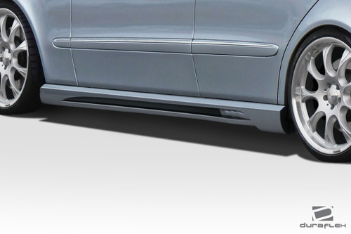2003-2009 Mercedes E Class W211 4DR Duraflex W-1 Side Skirt Rocker Panels - 2 Piece / Vehicle Year Make Model Trim - 2003-2009-Mercedes E Class 4DR / Product Type - Sideskirts / Style Name -W-1 / Kit Material - FRP (Fiberglass Reinforced Plastics) / Notes -