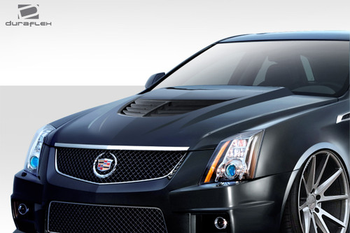 2009-2014 Cadillac CTS-V Duraflex Stingray Z Hood- 1 Piece / Vehicle Year Make Model Trim - 2009-2014-Cadillac CTS-V ALL / Product Type - Hood / Style Name -Stingray Z / Kit Material - FRP (Fiberglass Reinforced Plastics) / Notes - Note: Hood pins are required.