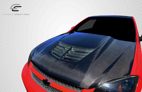 2005-2010 Chevrolet Cobalt / Pontiac G5 Carbon Creations Stingray Z Hood- 1 Piece / Vehicle Year Make Model Trim - 2005-2010-Chevrolet Cobalt ALL / Product Type - Hood / Style Name -Stingray Z / Kit Material - Carbon Fiber / Notes - Note: Hood pins are required.