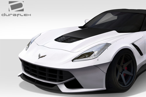 2014-2019 Chevrolet Corvette C7 Duraflex Z06 Look Hood- 1 Piece (S) / Vehicle Year Make Model Trim - 2014-2019-Chevrolet Corvette ALL / Product Type - Hood / Style Name -Z06 / Kit Material - FRP (Fiberglass Reinforced Plastics) / Notes - Note: Hood pins are required.