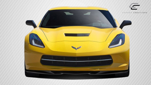 2014-2019 Chevrolet Corvette C7 Carbon Creations Apex Front Splitter - 3 Piece / Vehicle Year Make Model Trim - 2014-2019-Chevrolet Corvette ALL / Product Type - Front Lip/Add On / Style Name -Apex / Kit Material - Carbon Fiber / Notes -