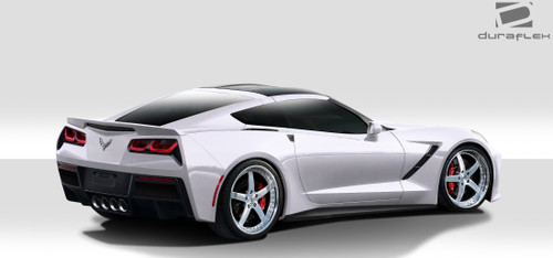 2014-2019 Chevrolet Corvette C7 Duraflex Gran Veloce Body Kit - 4 Piece - Includes Gran Veloce Front Bumper (112424), Gran Veloce Side Skirt Rocker Panels (112425), Gran Veloce Rear Diffuser (112426) / Vehicle Year Make Model Trim - 2014-2019-Chevrolet Corvette ALL / Product Type - Kit / Style Name -Gran Veloce / Kit Material - FRP (Fiberglass Reinforced Plastics) / Notes -