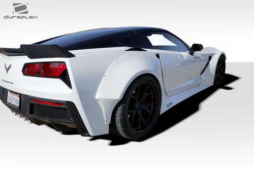 2014-2019 Chevrolet Corvette C7 Duraflex Gran Veloce Wide Body Kit - 8 Piece - Includes Gran Veloce Front Bumper (112424), Gran Veloce Wide Body Side Skirts (112430), Gran Veloce Wide Body Front Fender Flares (112431), Gran Veloce Wide Body Rear Fender Flares (112432), Gran Veloce Rear Diffuser (112426) / Vehicle Year Make Model Trim - 2014-2019-Chevrolet Corvette ALL / Product Type - Kit / Style Name -Gran Veloce / Kit Material - FRP (Fiberglass Reinforced Plastics) / Notes -