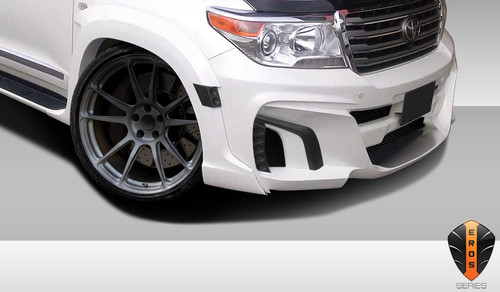 2013-2015 Toyota Land Cruiser Eros Version 1 Wide Body Front Fender Flares - 2 Piece (S) / Vehicle Year Make Model Trim - 2013-2015-Toyota Land Cruiser ALL / Product Type - Fender Flare / Style Name -Eros Version 1 / Kit Material - FRP (Fiberglass Reinforced Plastics) / Notes - Note: All Overstock products are sold on a first come, first serve basis. Overstock products are sold as is, and all sales are final. Overstock products may not be returned or exchanged.